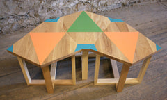 Green Geometric Side Table