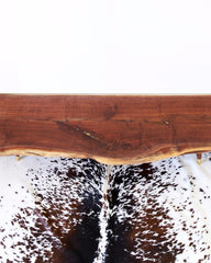 Live Edge Walnut Bench with Brass Fill
