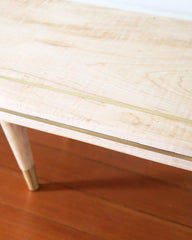 Low Maple Bench with Brass Inlay