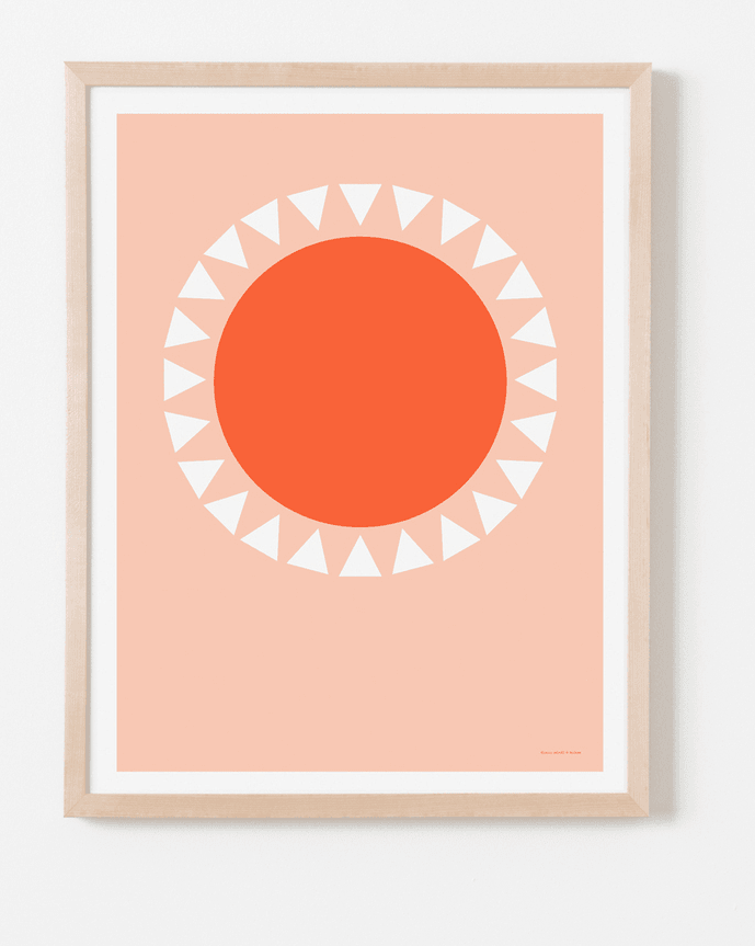 Orange Sun Art Print