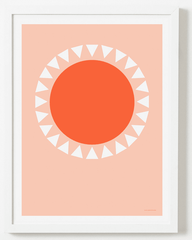Orange Sun Art Print