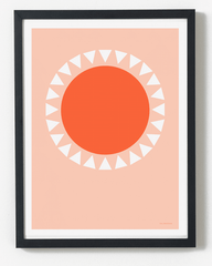 Orange Sun Art Print