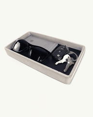 Leather & Concrete Valet Tray