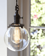 Globe Pendant Light Clear Glass