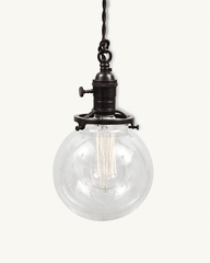Globe Pendant Light Clear Glass