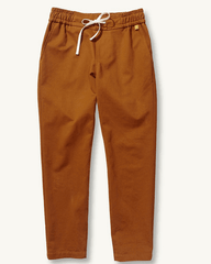 Monochrome Cotton Twill Drawstring Pants Camel