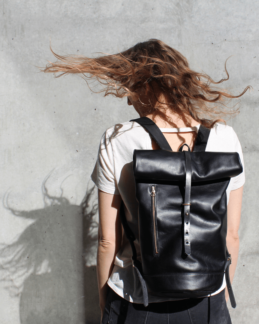 Moto Rolltop Backpack Noir